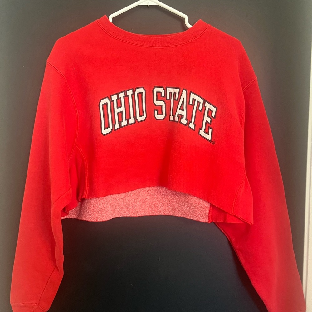Vintage Cropped Ohio State Sweater